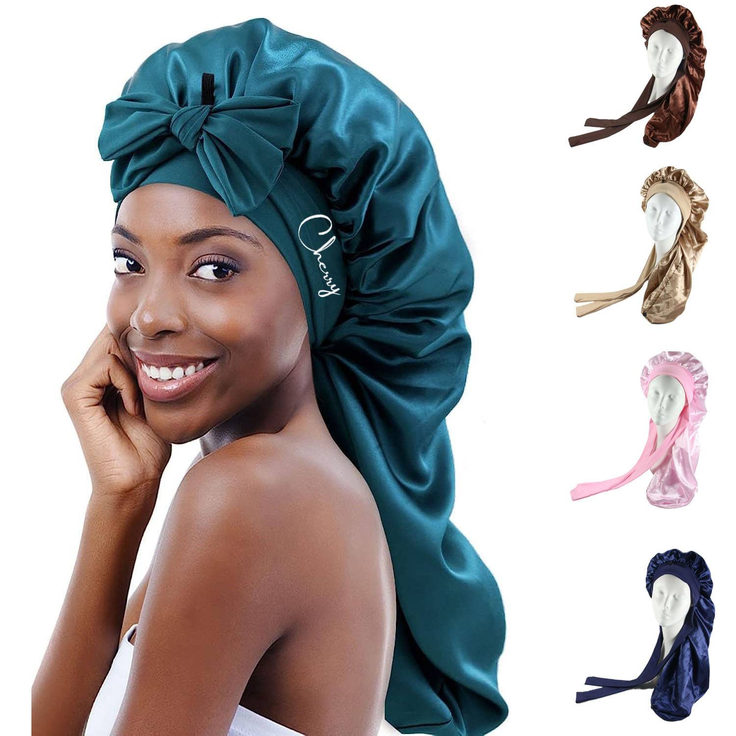 Satin Sleeping Hat Bowtie Headband