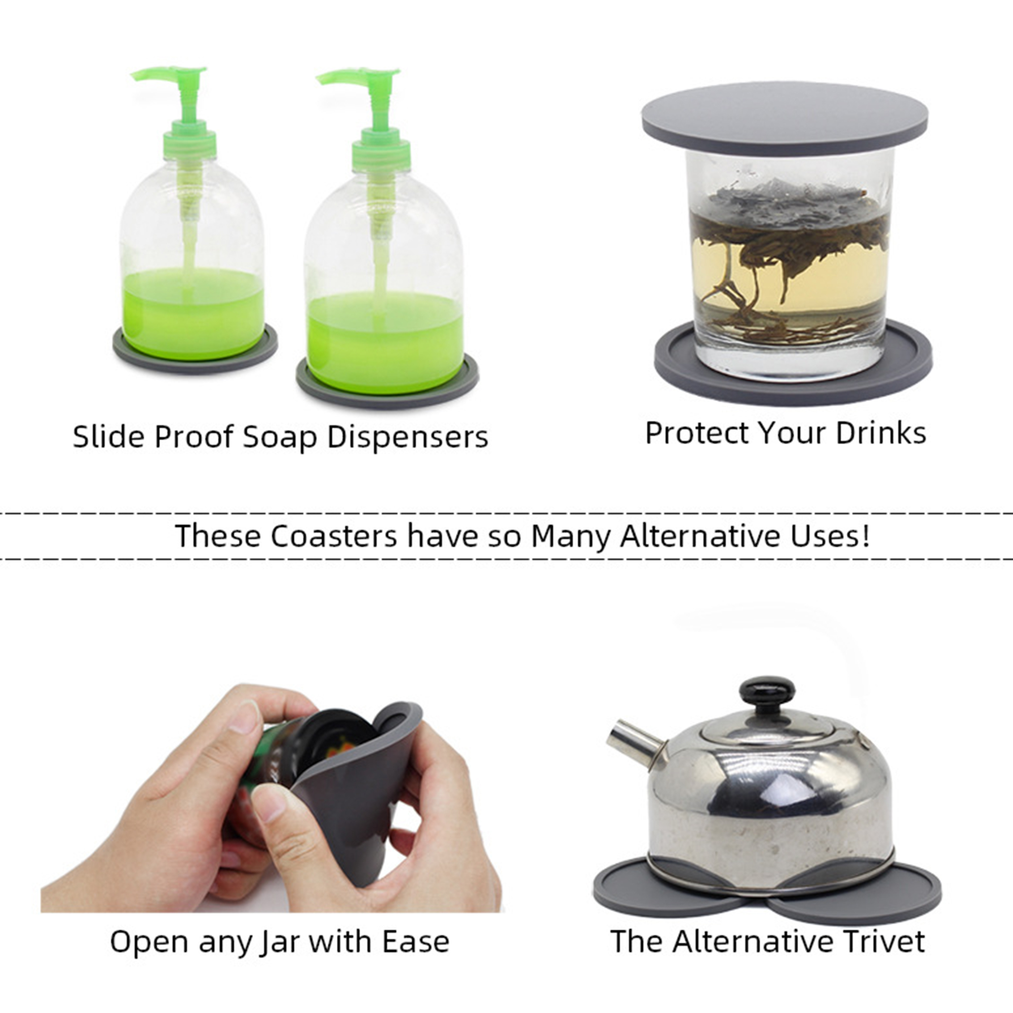 Heat Resistant Round Silicone Coasters MOQ 50 5