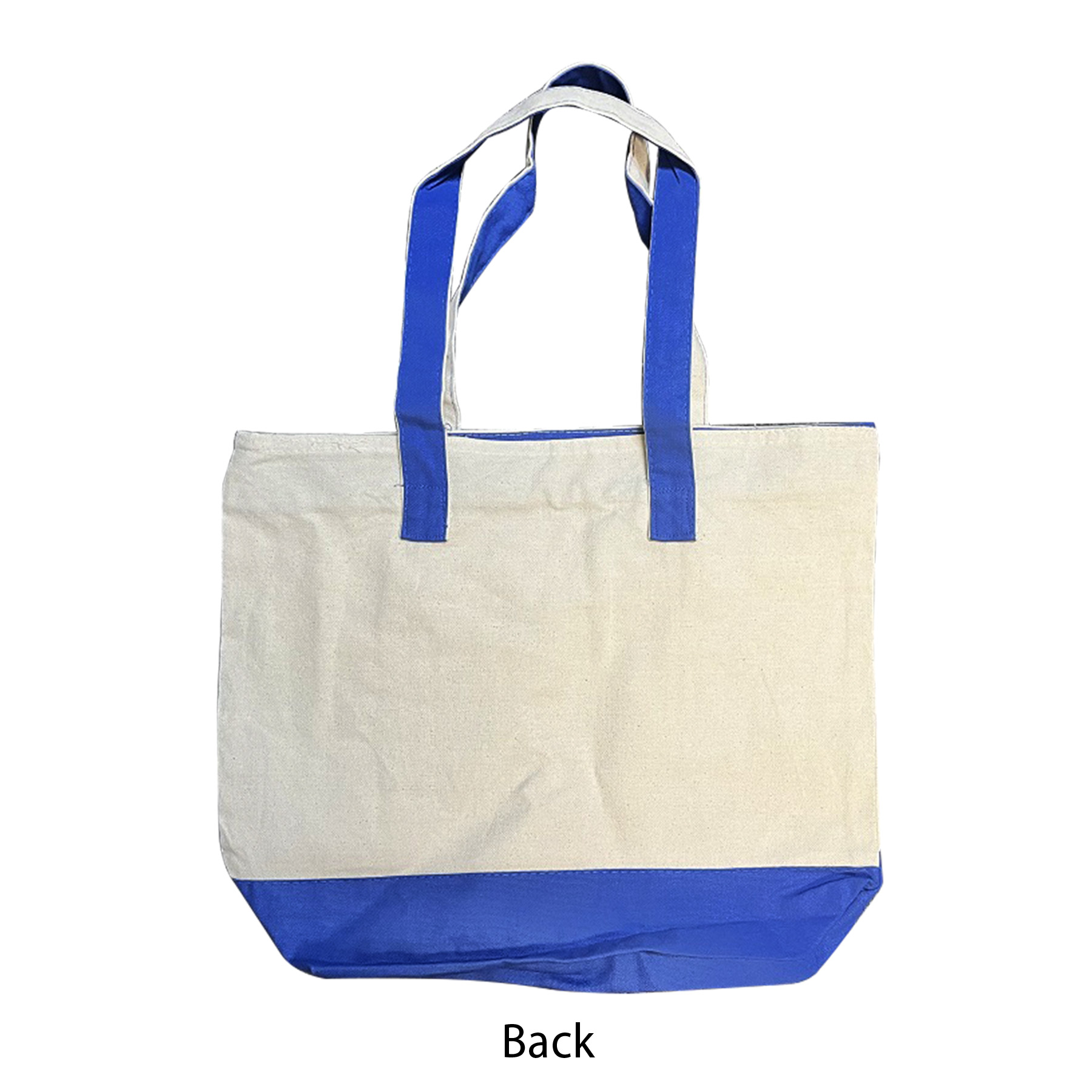 12 oz. Heavy Cotton Canvas Two Tone Zippered Tote Bag-Low MOQ 30 & 9 Colors 3
