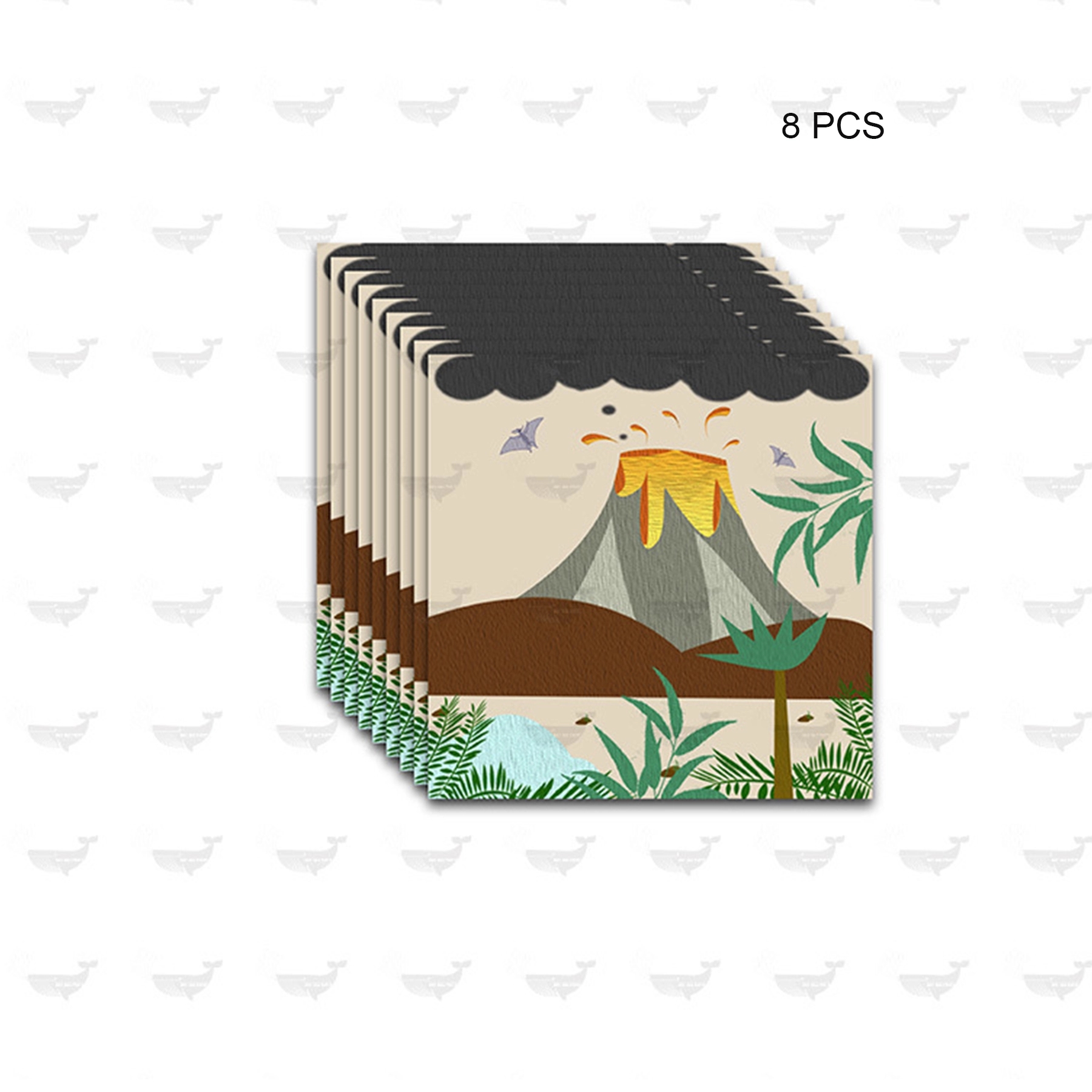 Dinosaur Party Supplies Set Serves 8 - Blue Paper Plates 9