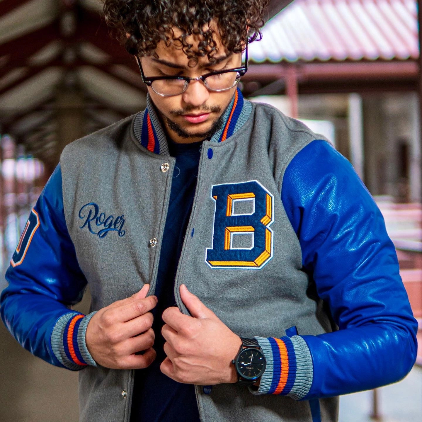 Leather & Wool Varsity Letterman Jacket 8