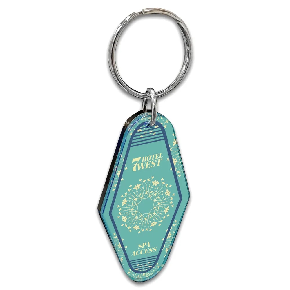 Vintage Acrylic Motel Keychain Hotel Key Tag 12