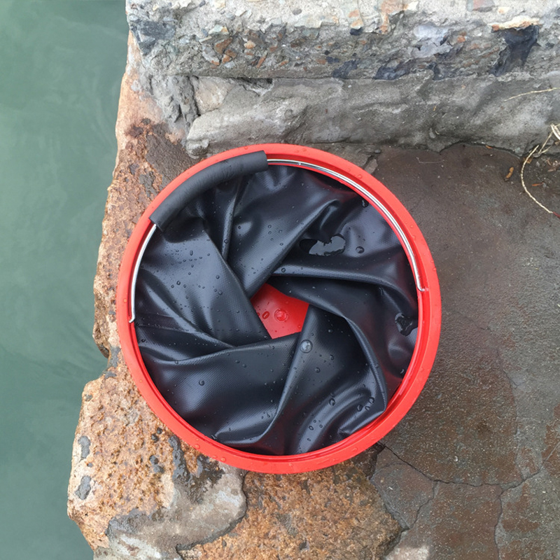 2000D Oxford 12L Portable Folding Camping Car Wash Bucket 5