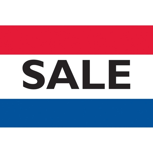 10.5" x 15" 3 Stripe Message Car Flag - wPoly 1 Ply 2