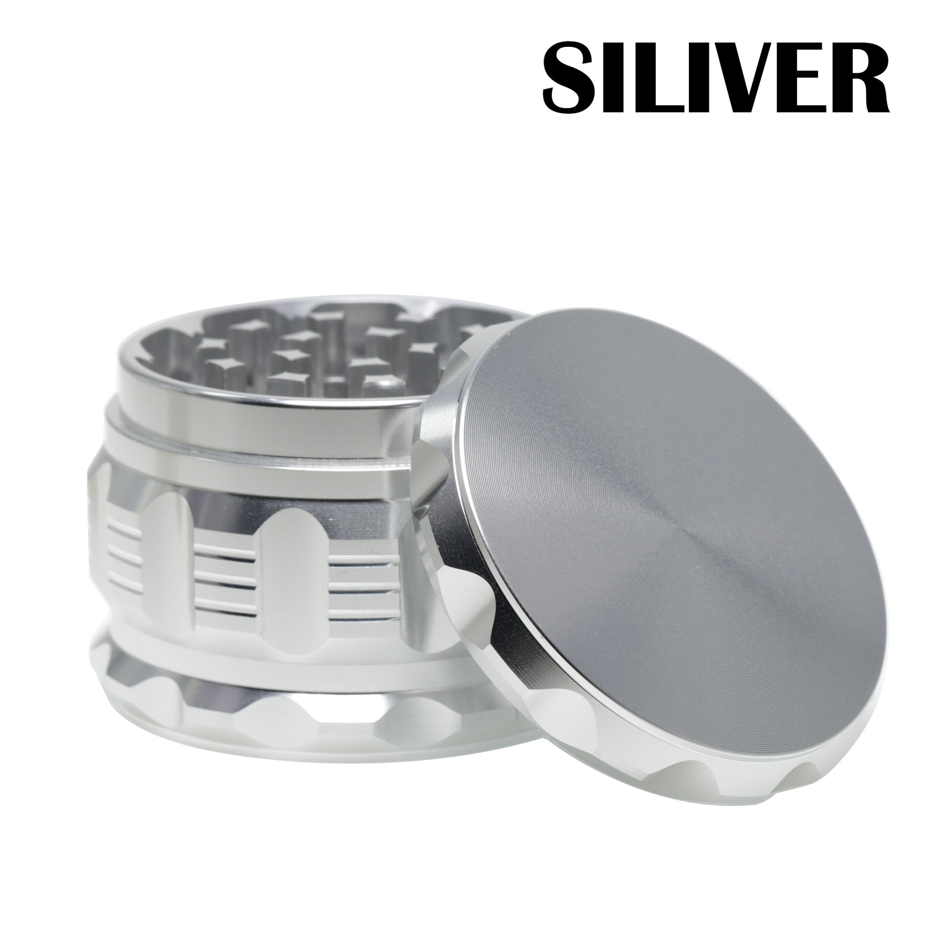 Premium Aluminum Alloy Herb Grinder – 2.45" 4-Piece Metal Design with Pollen Catcher 4