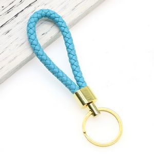 Stylish Weaved PU Leather Keychain with Metal Buckle 20