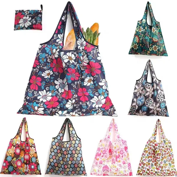 Full Color Wrapables Large Foldable Tote Bag 12