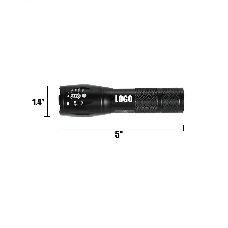 Retractable Zoom Flashlight With Lithium Battery 3