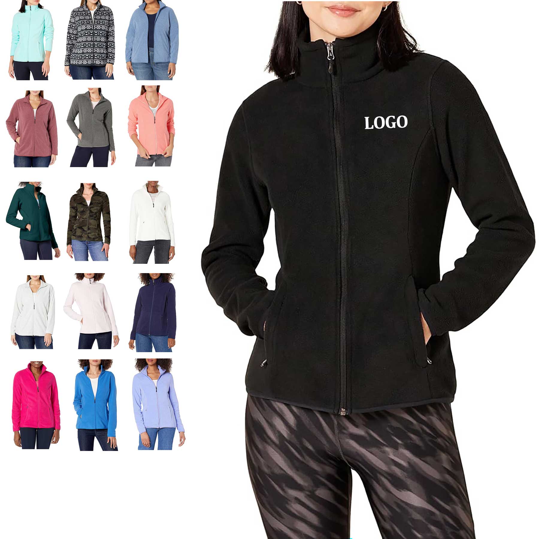 Women's Classic Full Zip Fleece Jacket 14