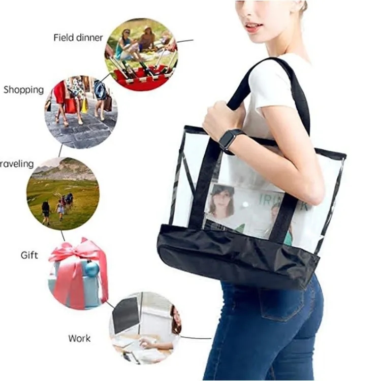 Clear PVC Zipper Tote Bag 3