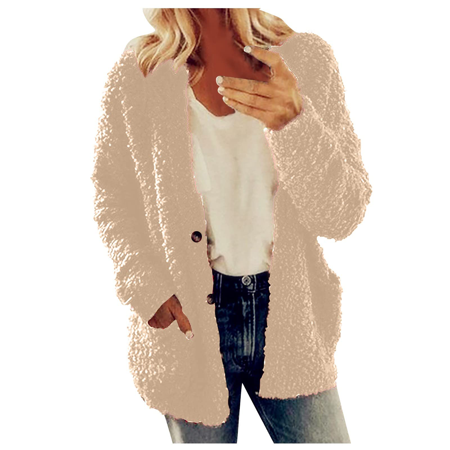 Womens Winter Fashion Lamb Wool Coat 4