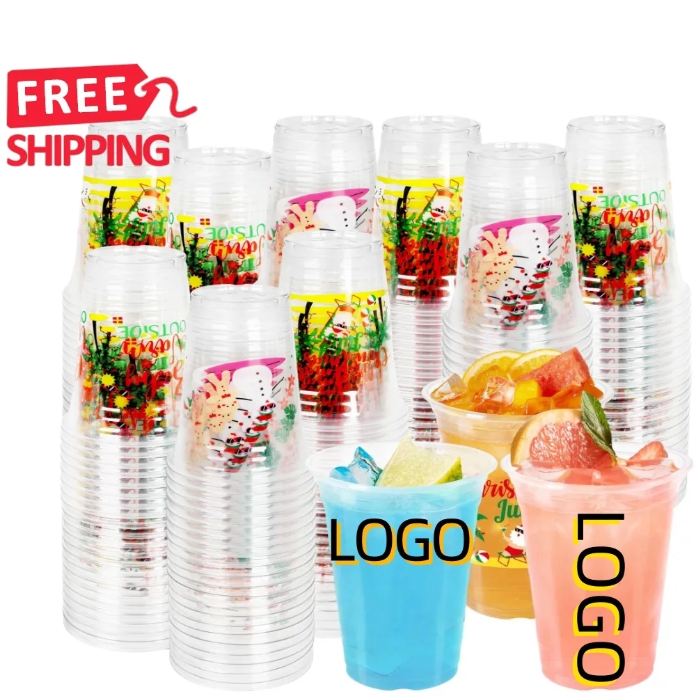 12 oz 16 oz Clear PET Plastic Cups 2