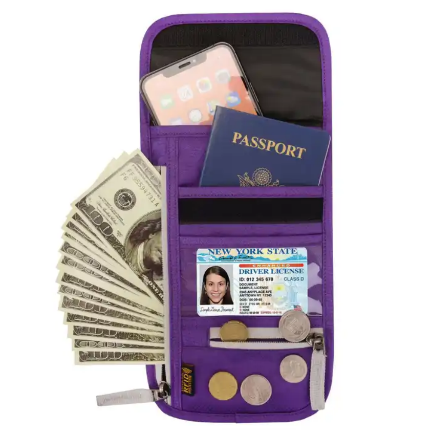 Travel RFID Passport ID Purse / Crossbody Bag 3