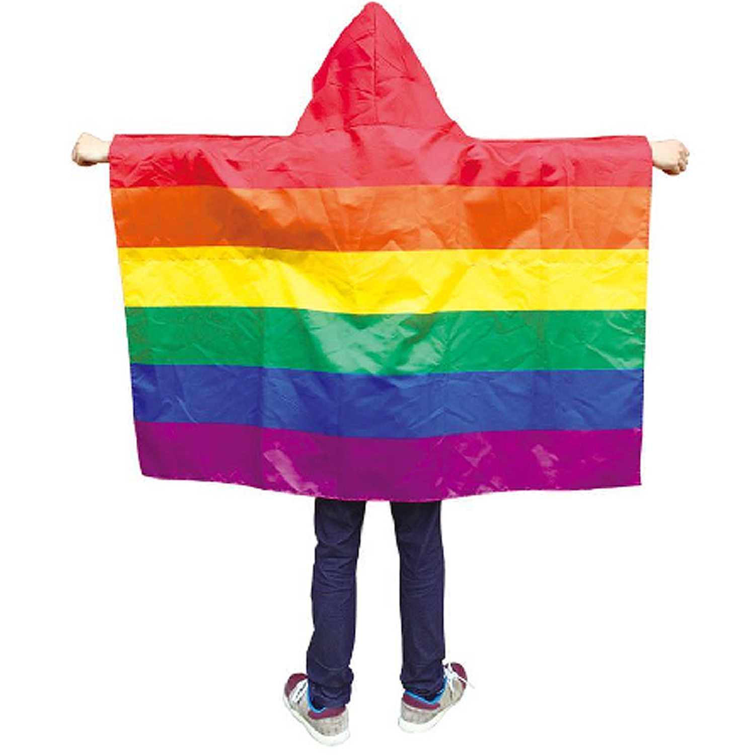 LGBT Rainbow Pride Hooded Cape Flag 3