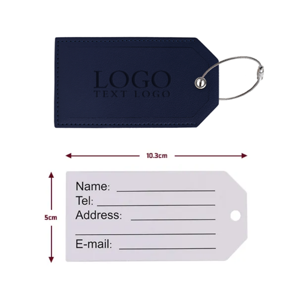 Soft Vegan Leather Luggage Tag 1