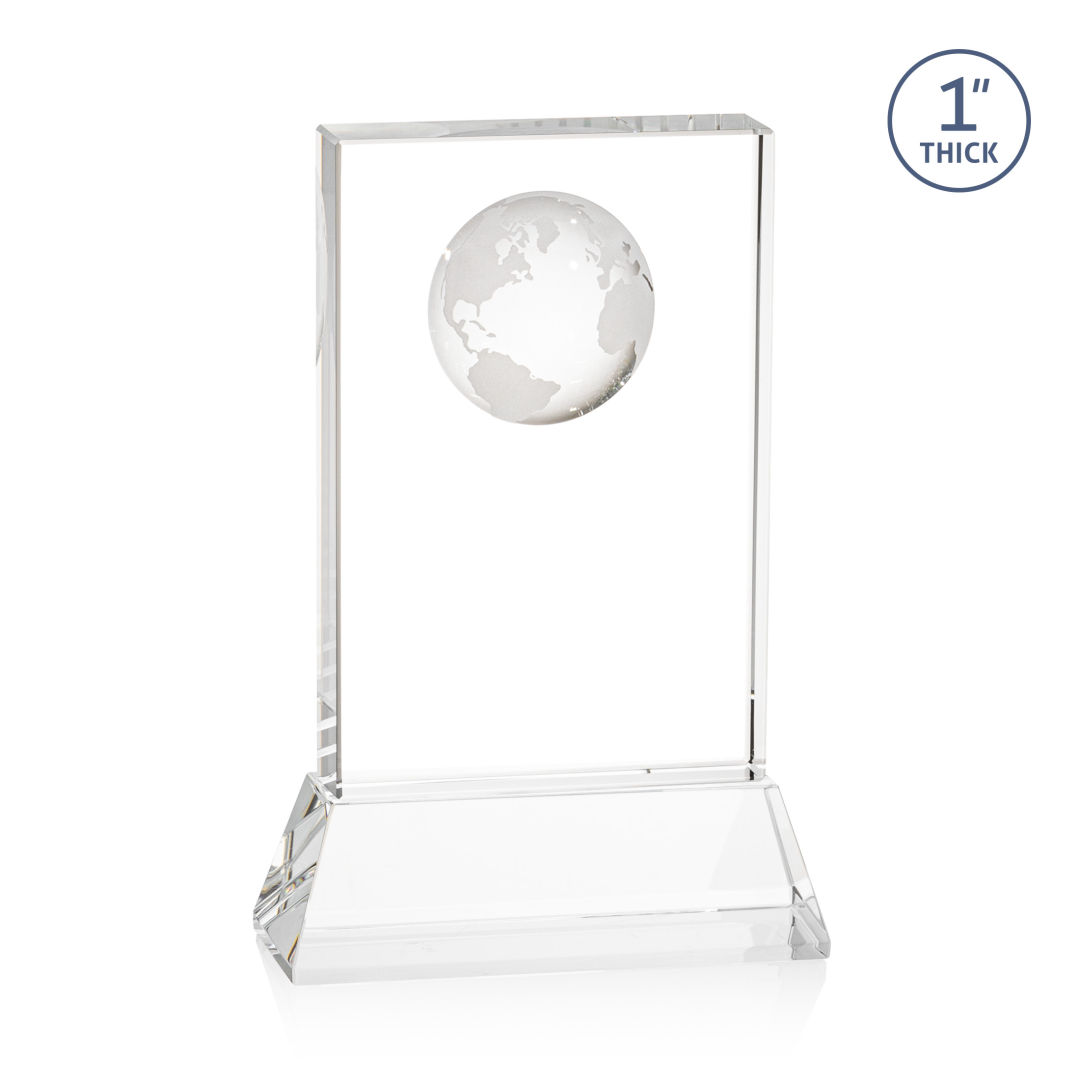 Ambassador Globe Award on Base - Clear 2
