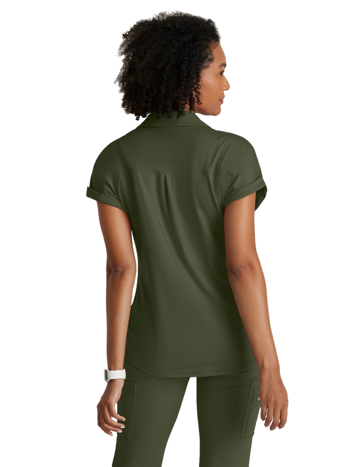 Barco One Performance Knit - Women's Two-Pocket Zip-Neck Engage Scrub Top 3