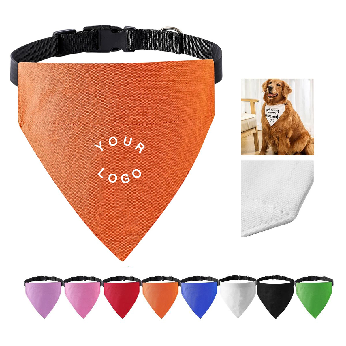 Adjustable Cotton Bandana Collar for Dogs 4