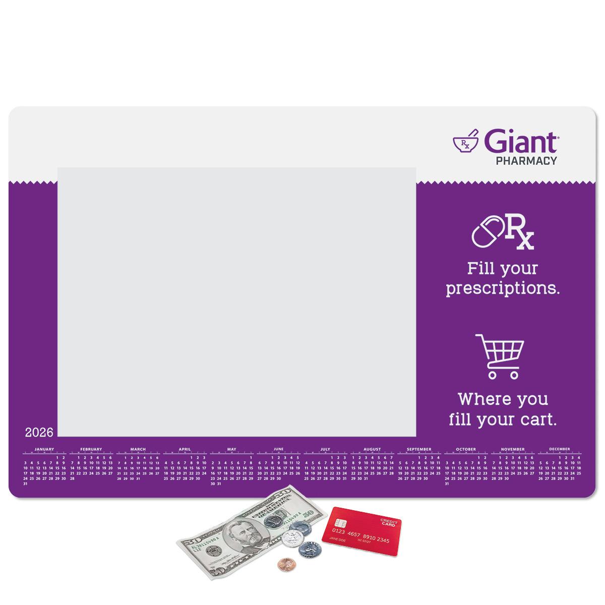 Frame-It Flex Peel&Place Ultra Thin Window Calendar Counter Mat-12"x18"x.015"