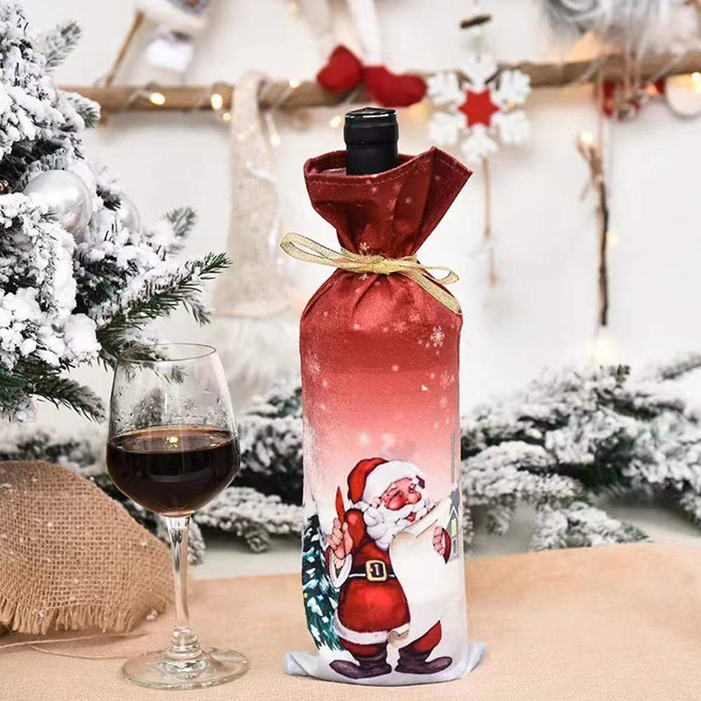 Christmas Fleece Wine Bottle Holder 3