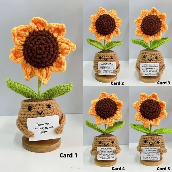 Personalized Handmade Crochet Sunflowers 8