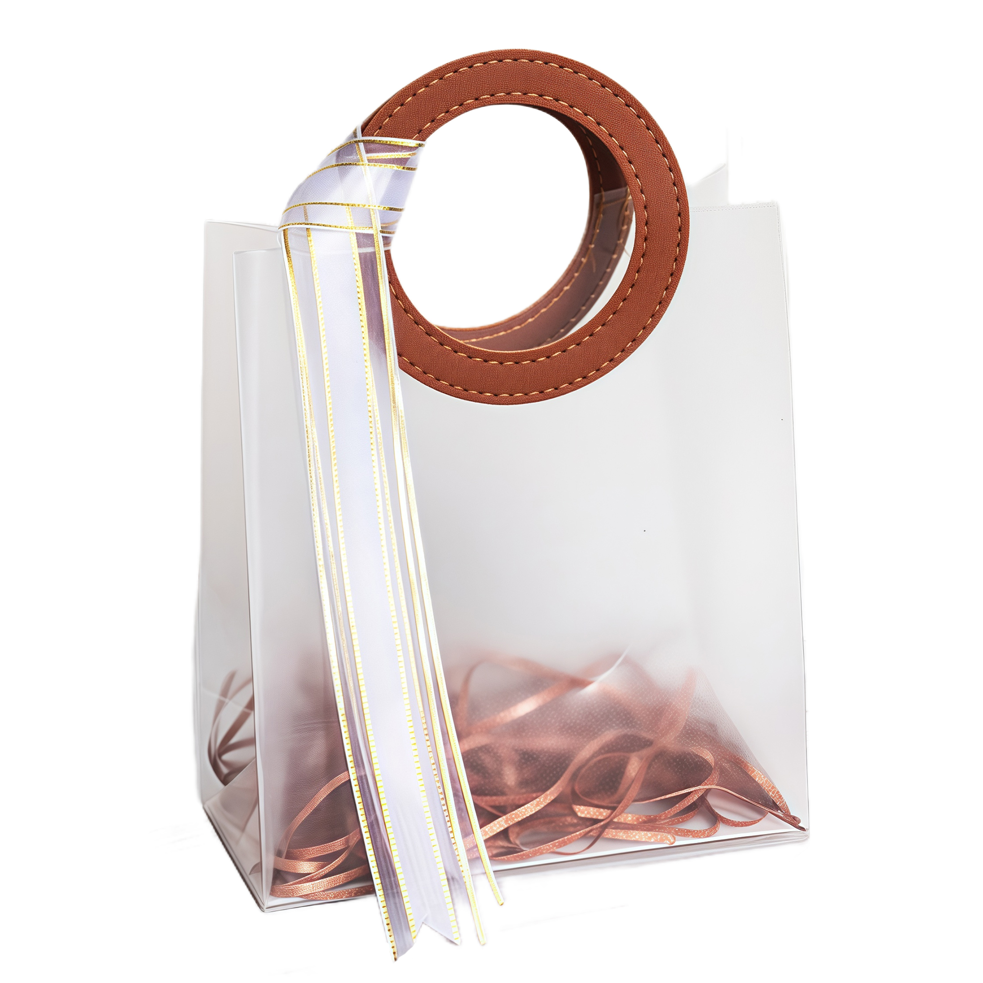 Large Clear Frosted Plastic Handbag for Birthday Candy Wedding Party Favor School Gift 7