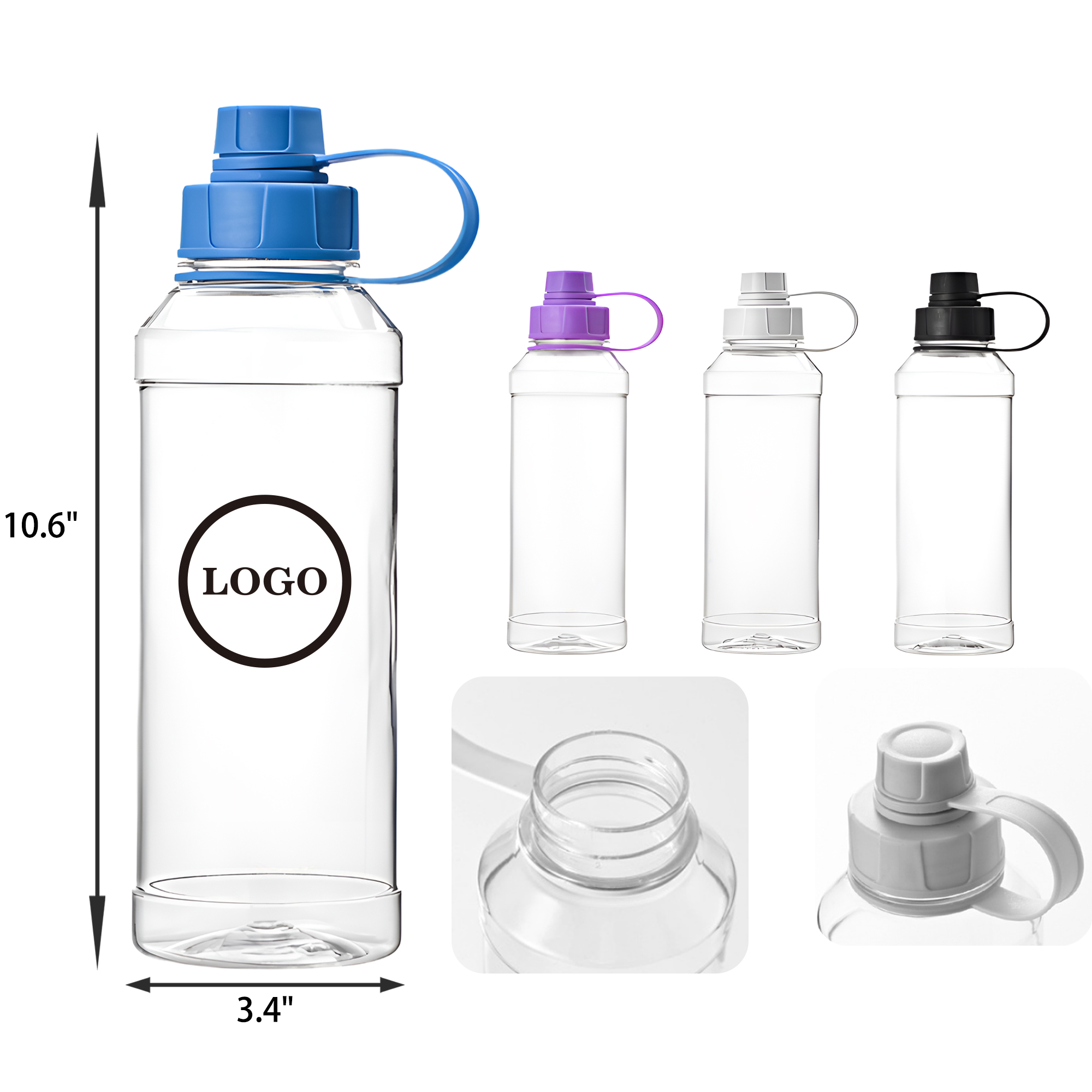 MOQ 50 PCS 33 OZ Lightweight Plastic Water Bottle 4