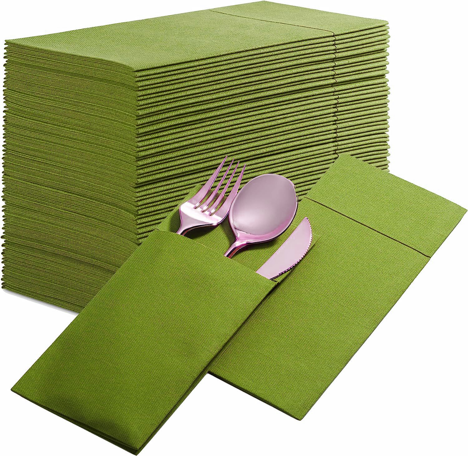 Personalized Foldable Utensil Pouch Napkin 4