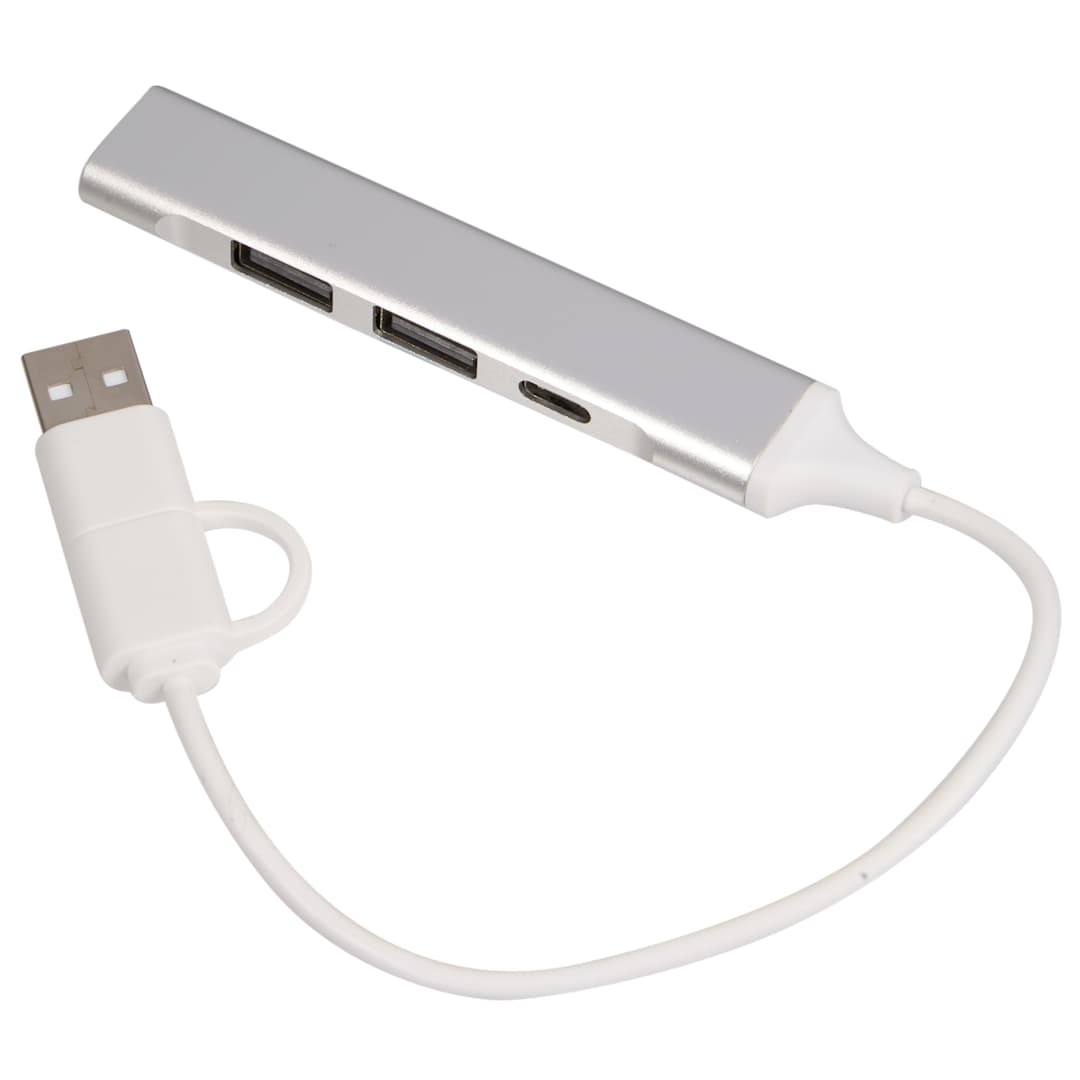 Aluminum 4-Port USB-A and C Hub 23