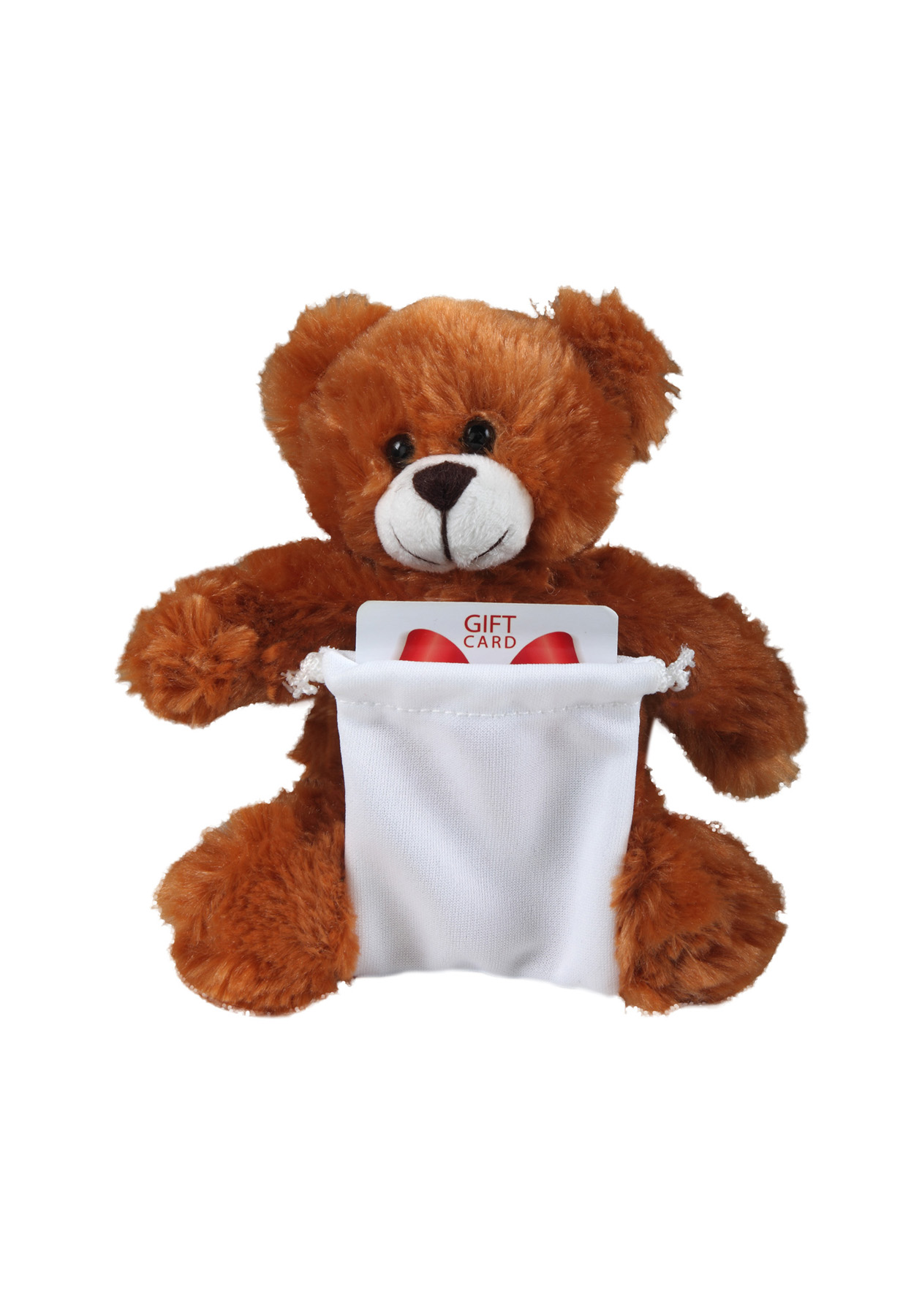 soft plush Mocha Bear with gift card sack 3