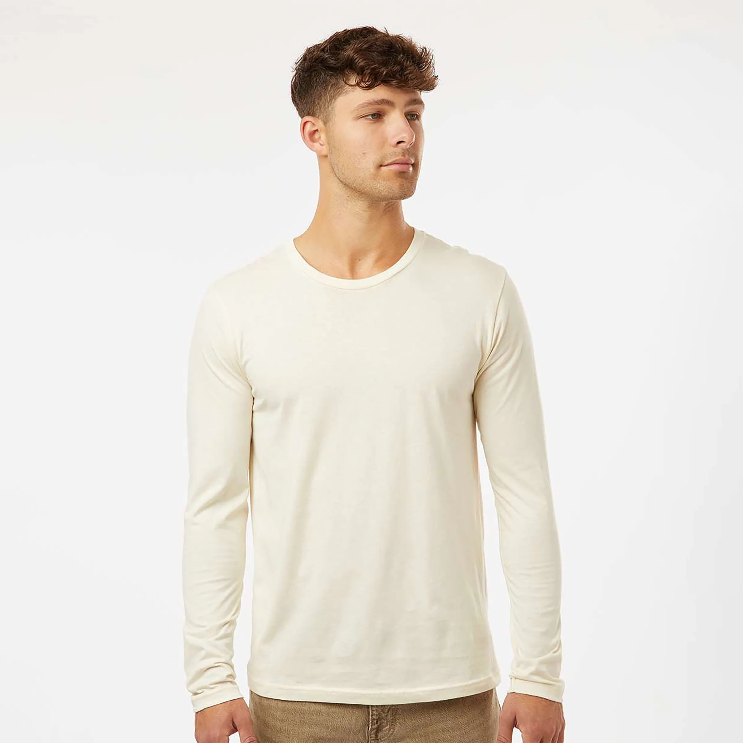 Next Level Men's Cotton Long-Sleeve Crew 14