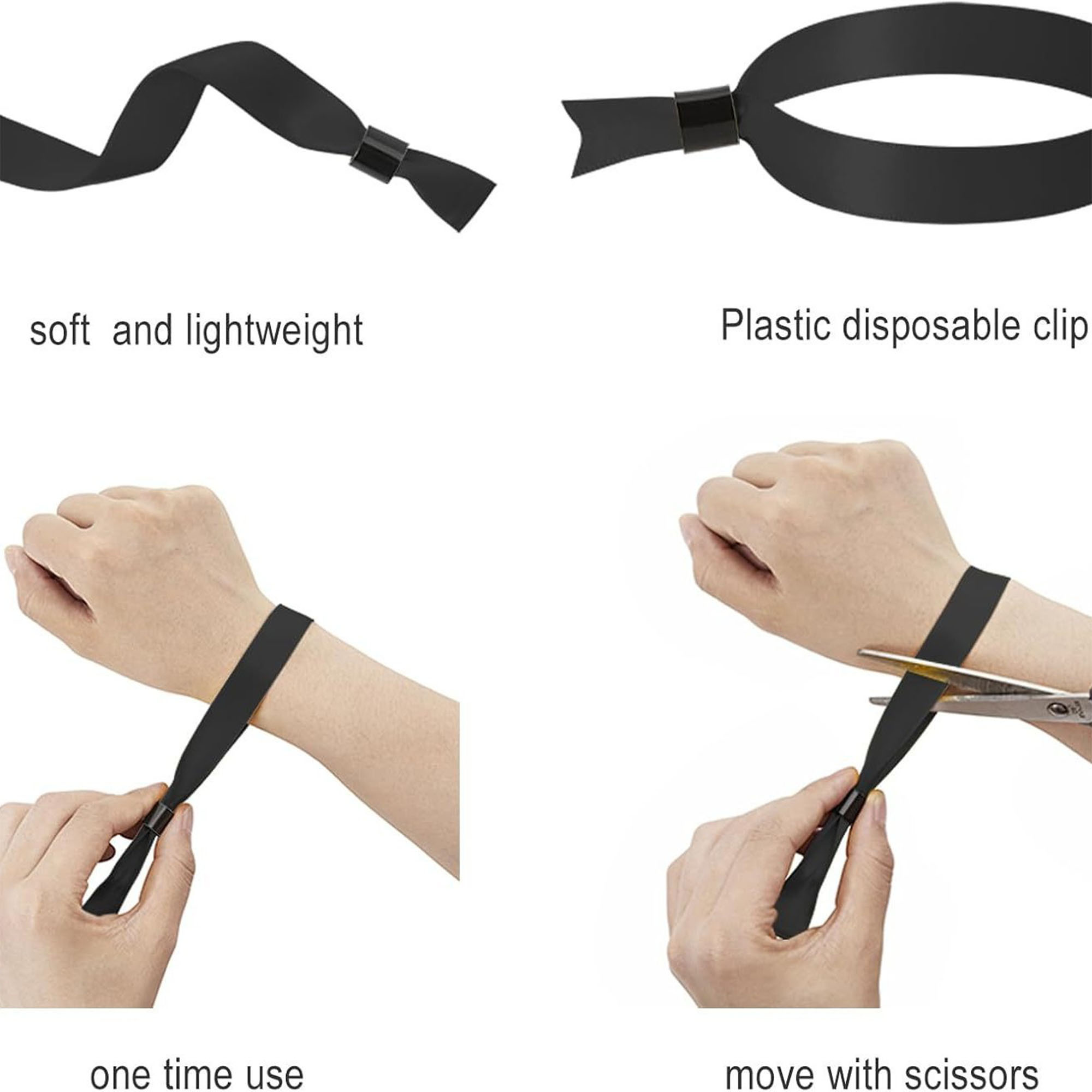 One-Time Use Polyester Wrist Strap For Events 1