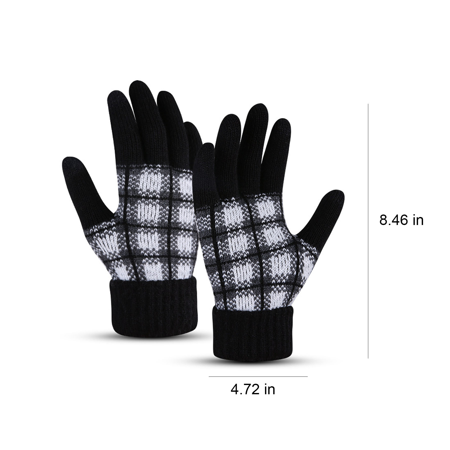 Winter Plaid Fleece-Lined Gloves 9