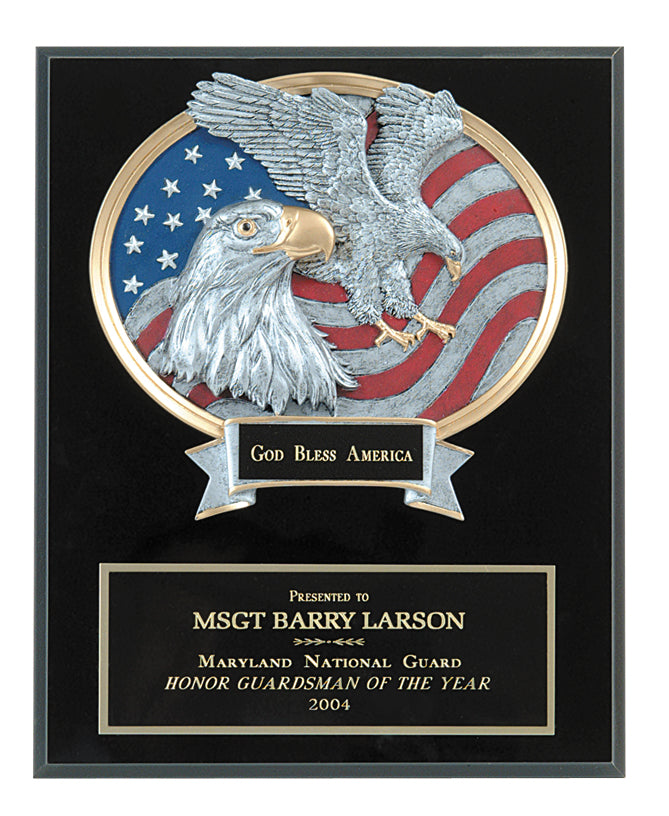 10.5" x 13" Simulated Plaque with Resin Plate Mount 2