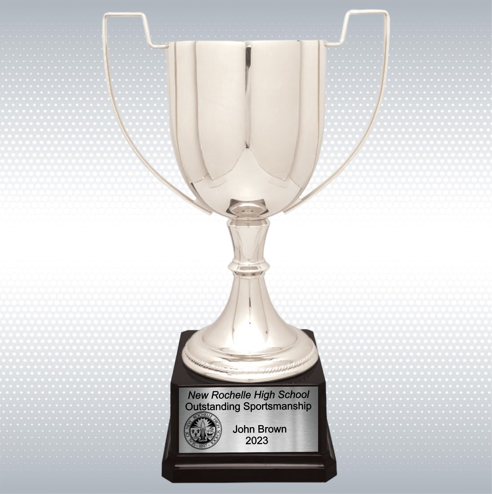 13" Completed Zinc Cup Trophy on Plastic Base 3