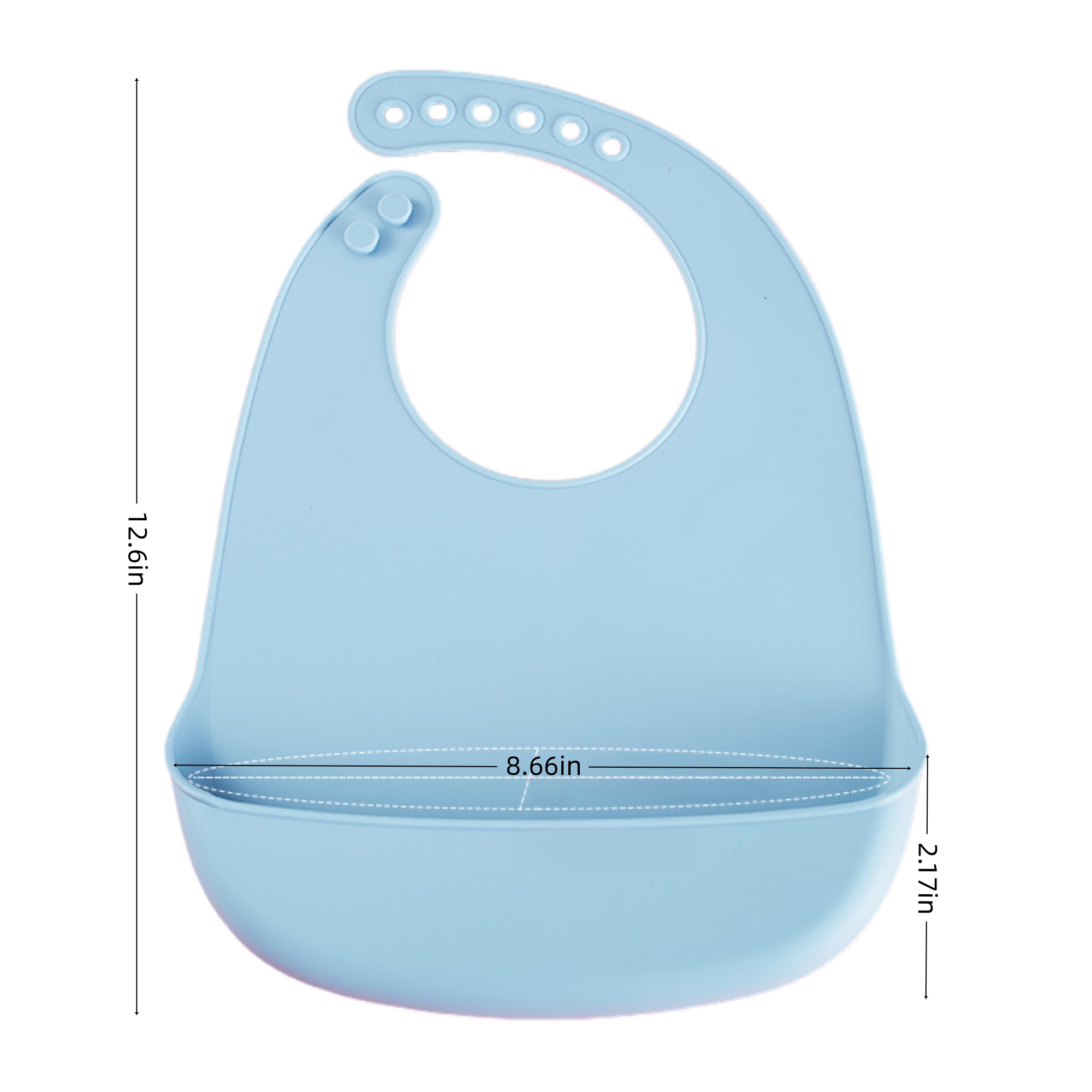 Baby food-grade silicone waterproof bib 6