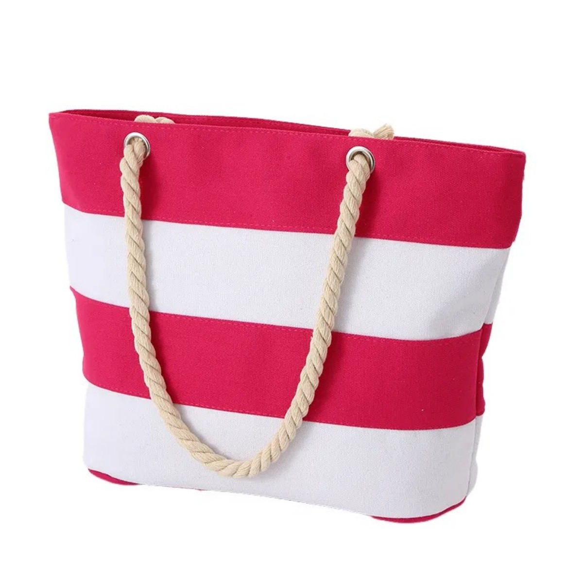 Cotton Beach Tote Bag with Rope Handles 5