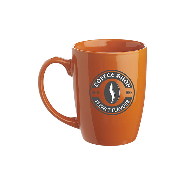 Ceramic Solid Color Curved Mug, 12 oz. 6