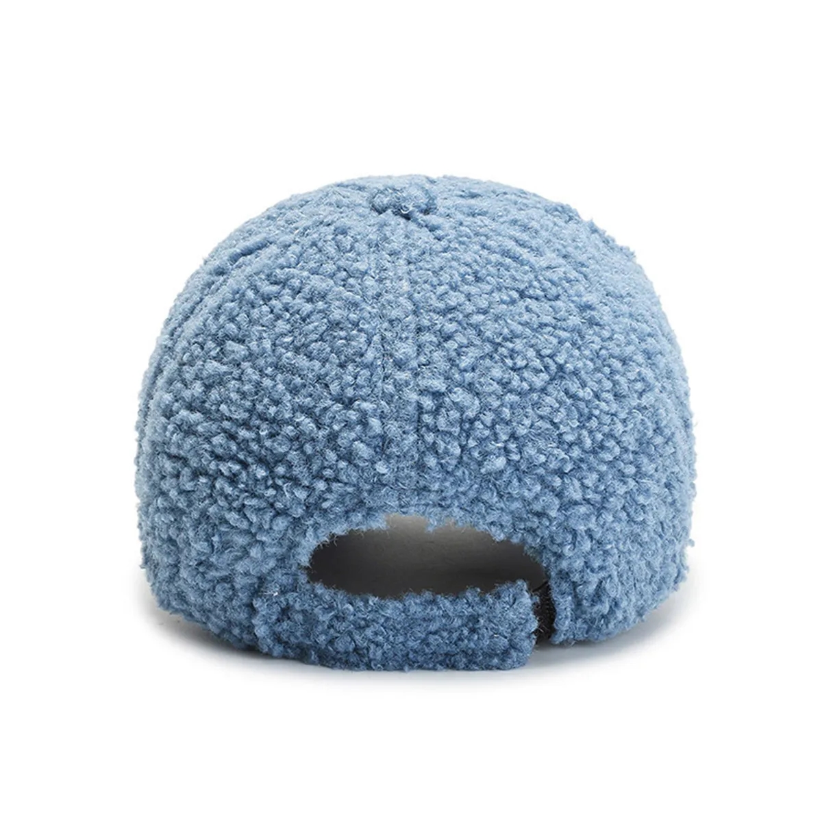 Adjustable Autumn Winter Lamb Hair Cap Warm Baseball Hat 4