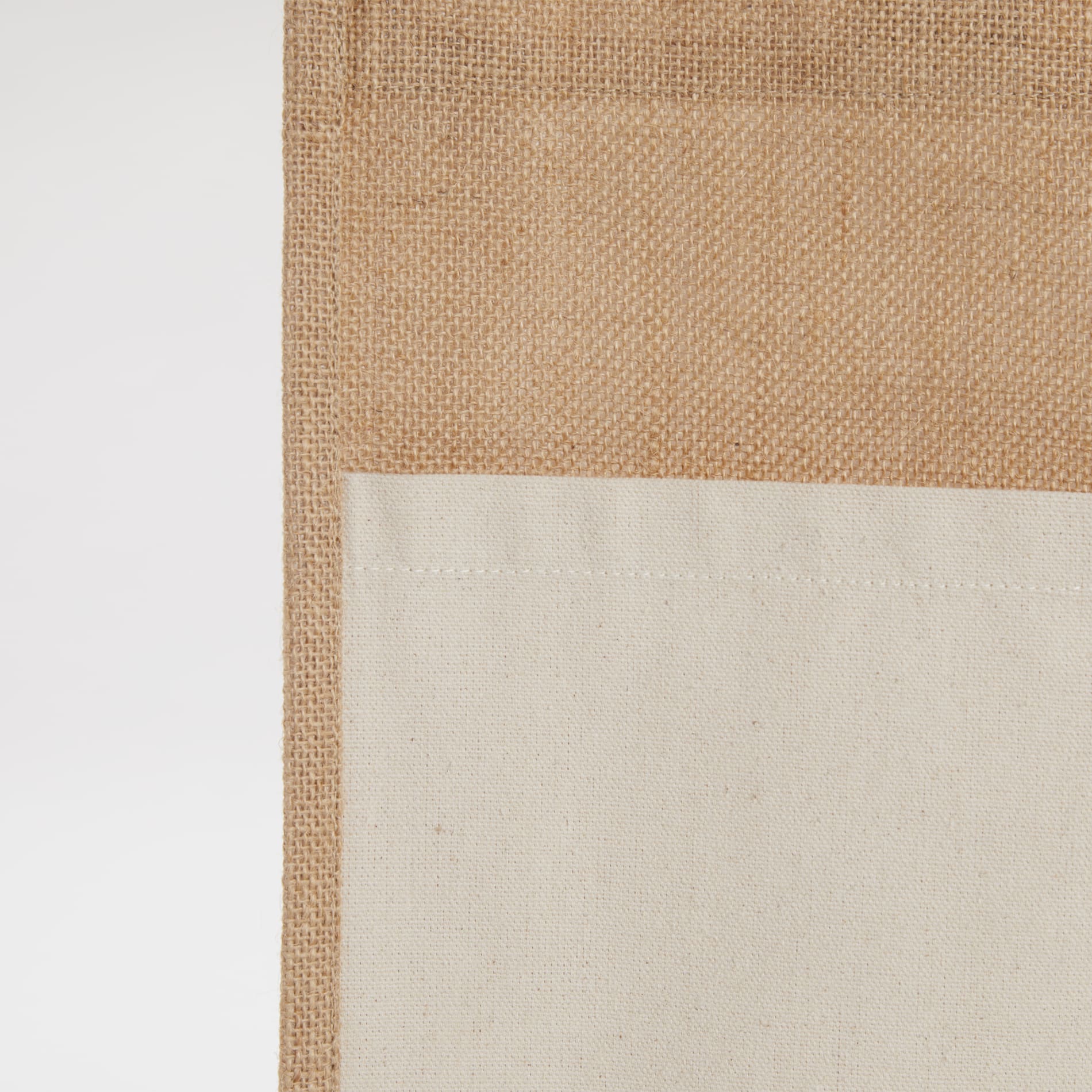 Jute Shopper Tote with Recycled Cotton Pocket, custom tote bag with logo imprint 46
