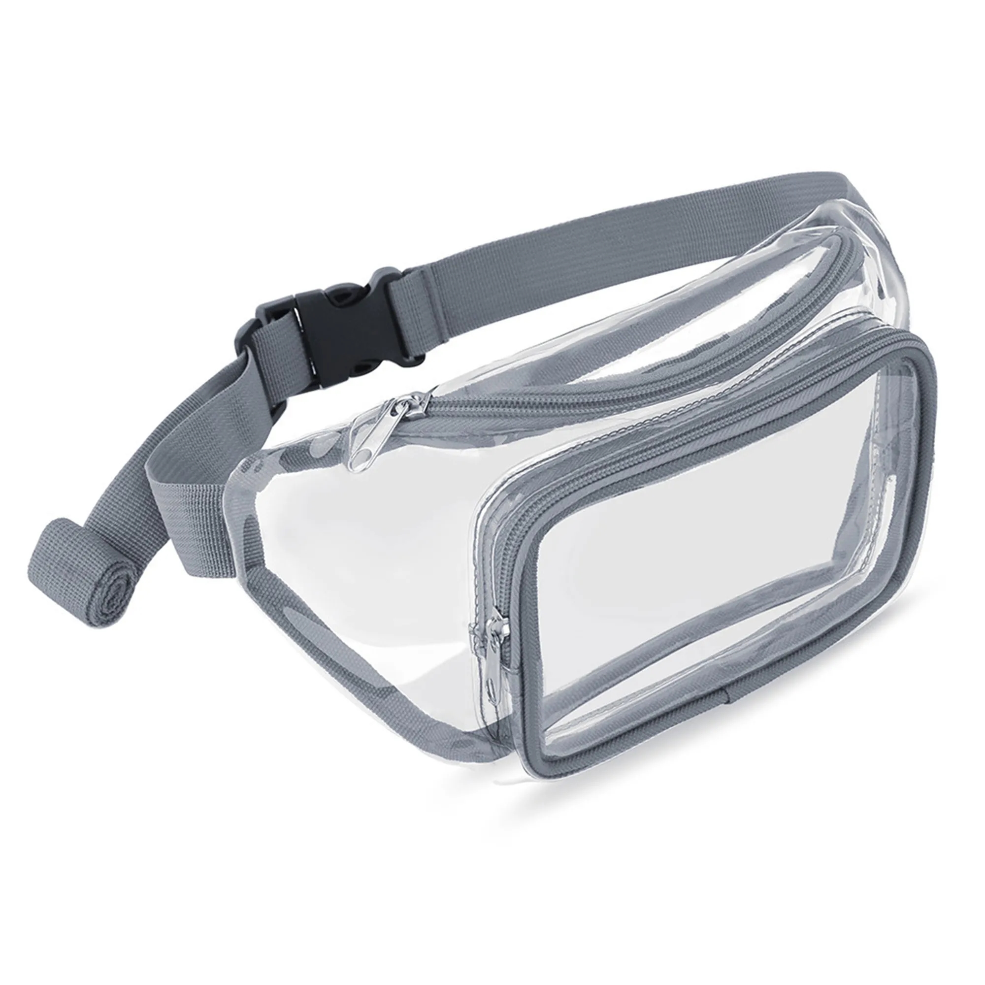 MOQ 30 PVC Transparent Waist Bag Waterproof Sports Fitness 3