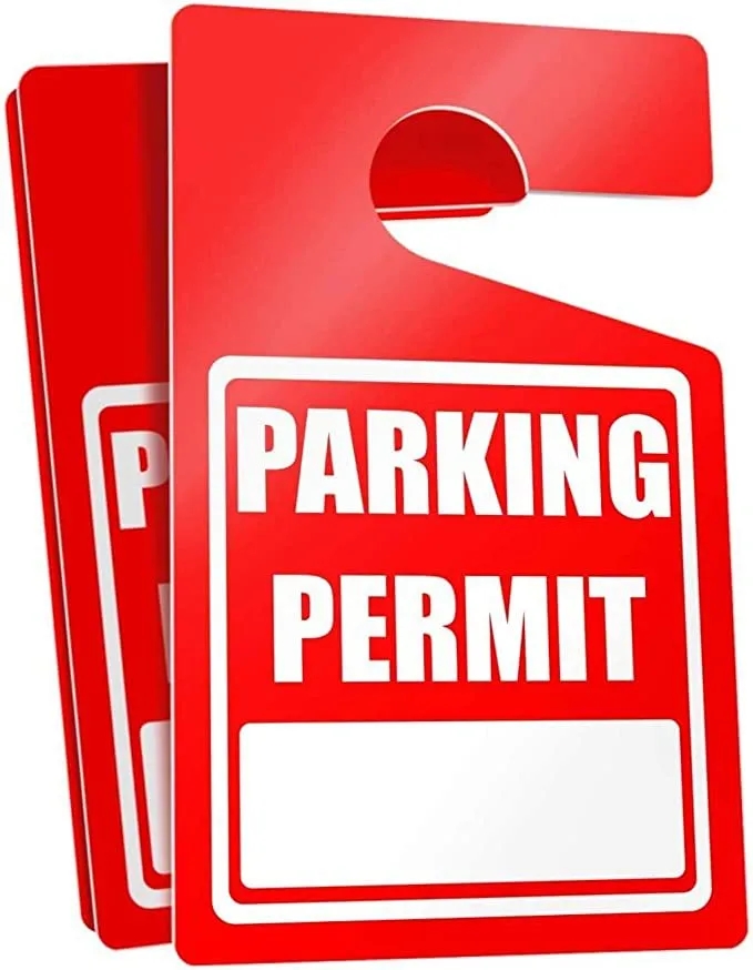Parking Permit Hang Tags 4