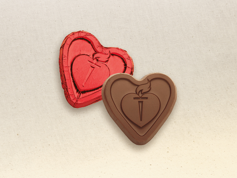 Premium Custom Foil-wrapped Chocolate Heart 5
