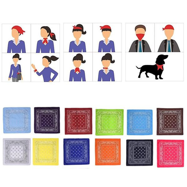 Polyester Square Sporting Bandana 2