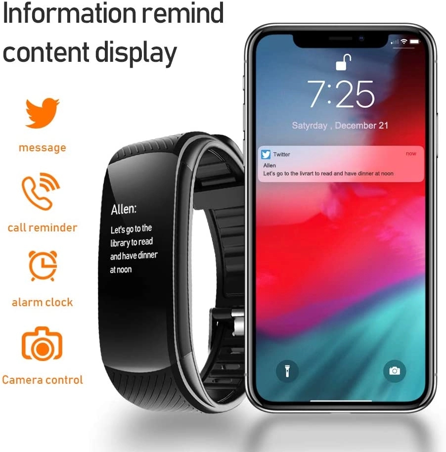 Fitness Tracker Bluetooth Smart Bracelet 6