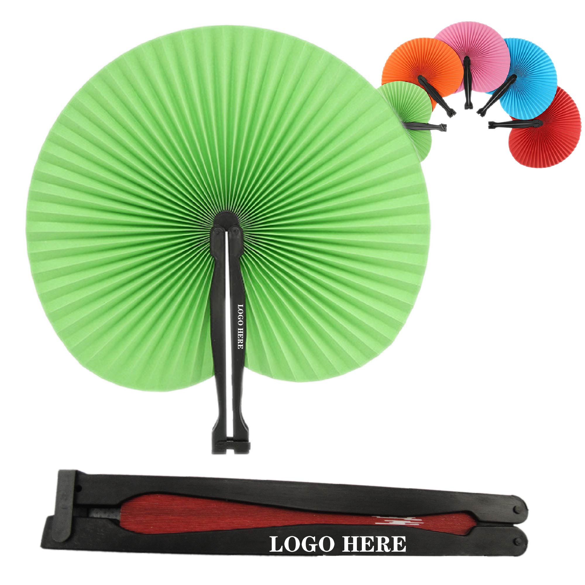 Round Folding Paper Fan 1