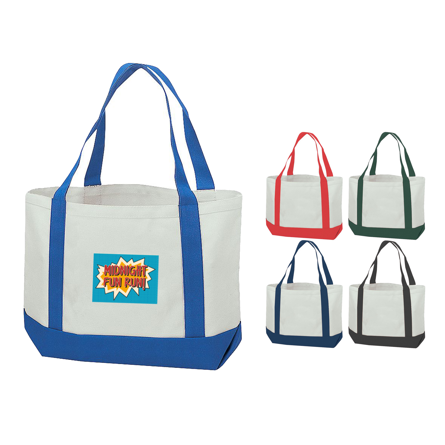 13 oz. Two-Tone Cotton Canvas Tote Bag 9