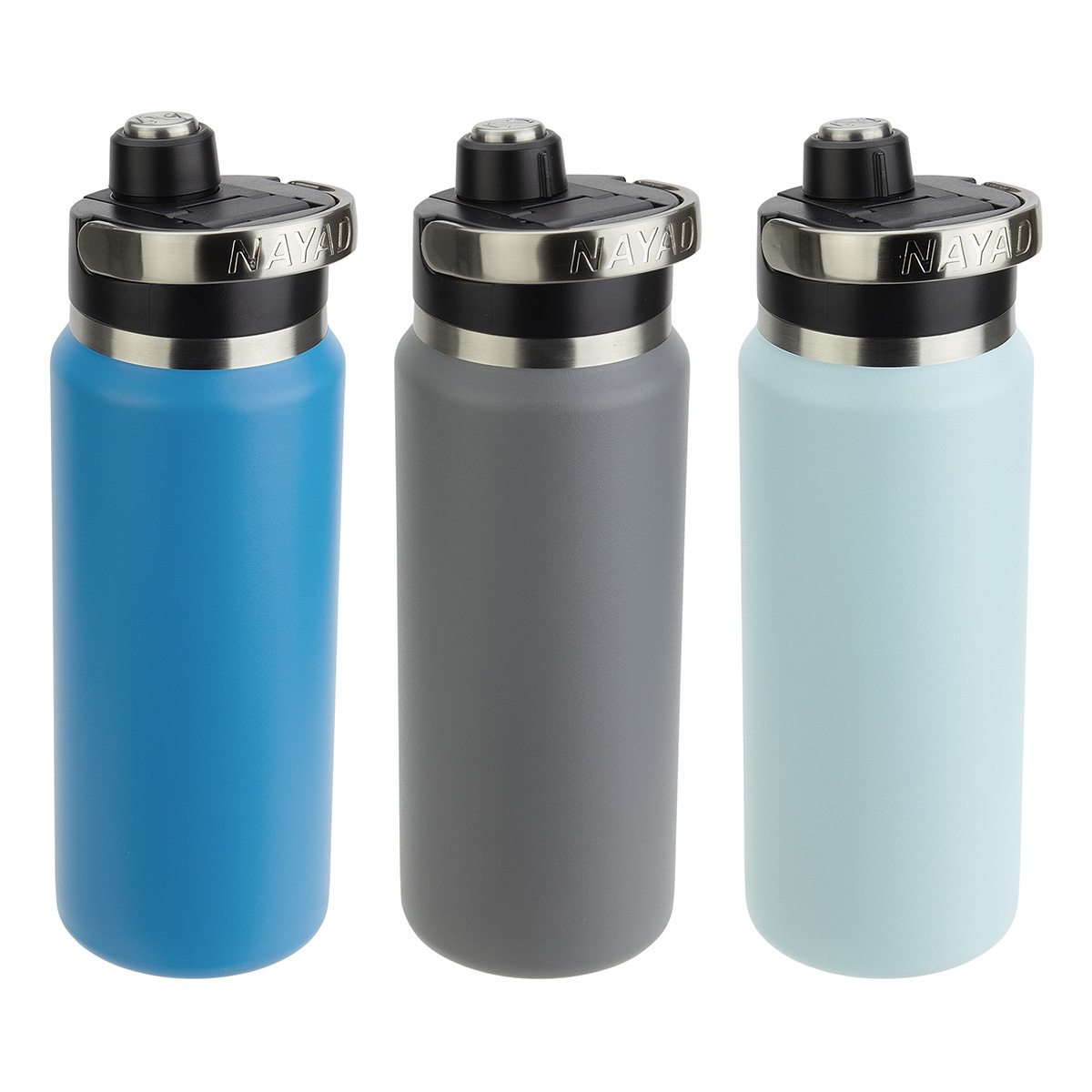 NAYAD® Traveler 26 oz Stainless Double-wall Vacuum Insulated Bottle with Twist-Top Spout 28