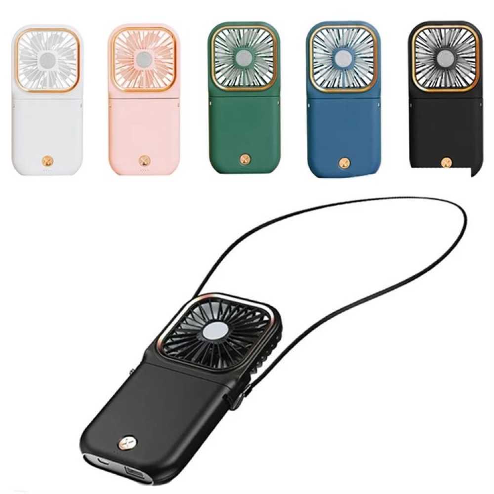 Rechargeable Mini Necklace Fan with Power Bank Function 3