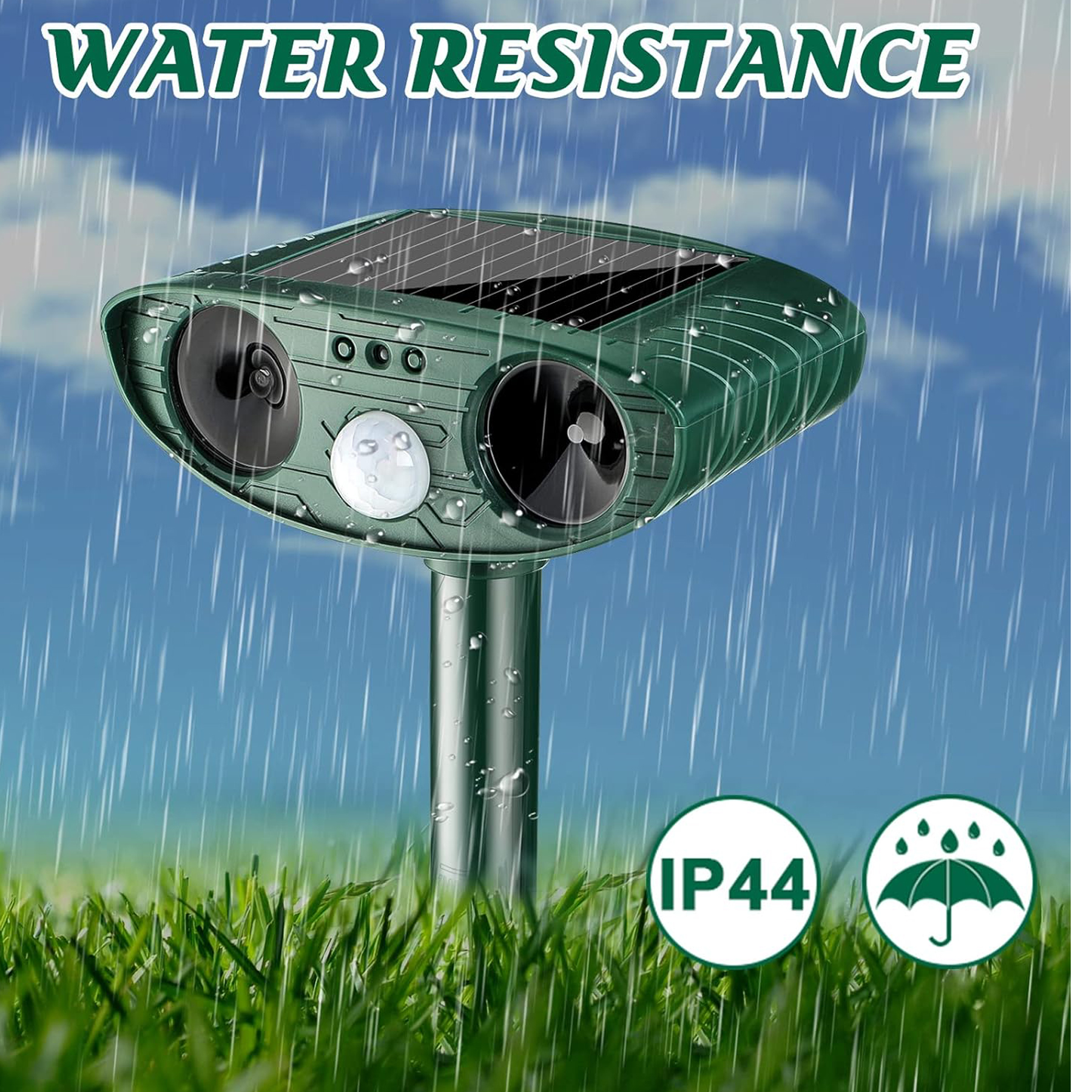 Solar Powered Outdoor Ultrasonic Animal Repeller 4